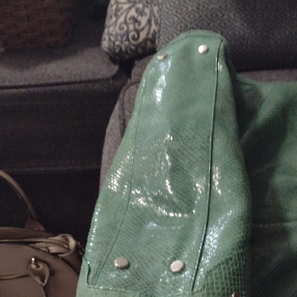 Cole Haan Shiny Green Shoulder Bag - Picture 4 of 8